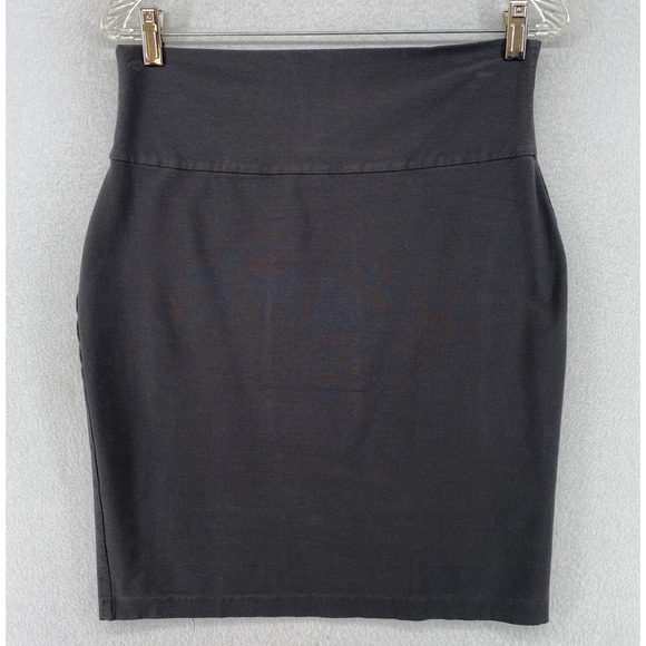EILEEN FISHER Skirt S Washable Stretch Crepe Pencil Mini Pull On Gray USA - Picture 1 of 10